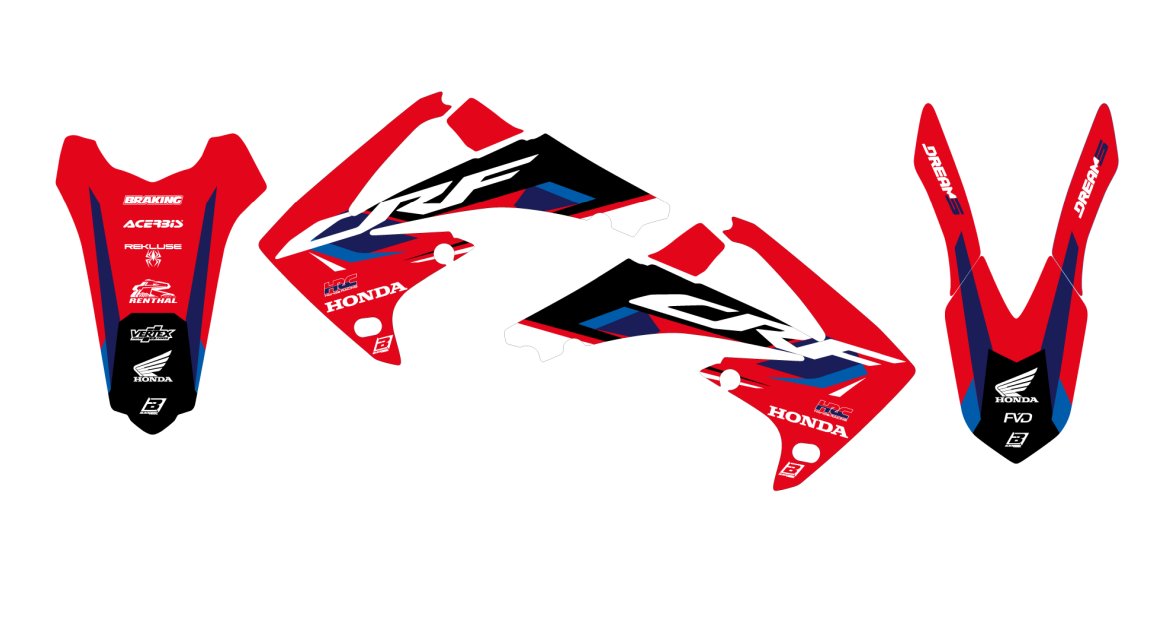 BLACKBIRD Sada nálepiek Dream 5 HONDA CRF 250 10-13 / 450 09-12