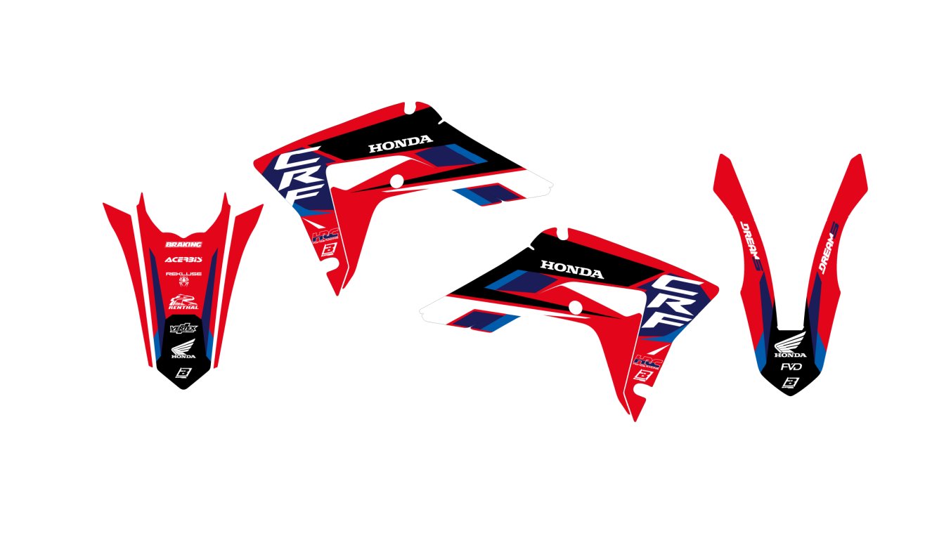 BLACKBIRD Sada nálepiek Dream 5 Honda CRF 250 2018-2021 / 450 2017-2020 / 450X 2017-2024