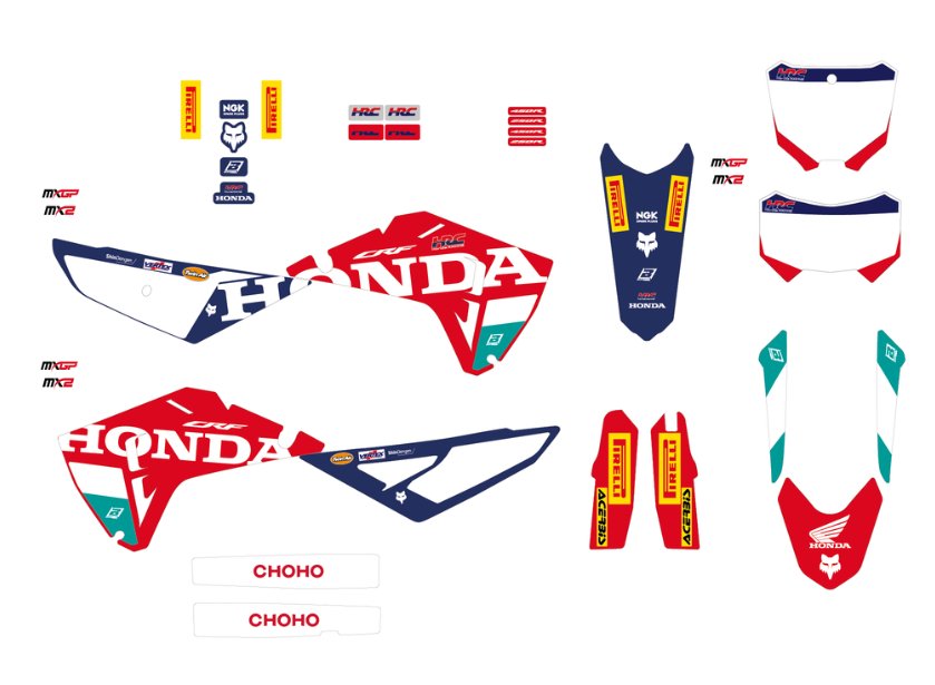 BLACKBIRD Sada nálepiek Replica Team HRC Honda 26 CRF 250-450 2025-2026