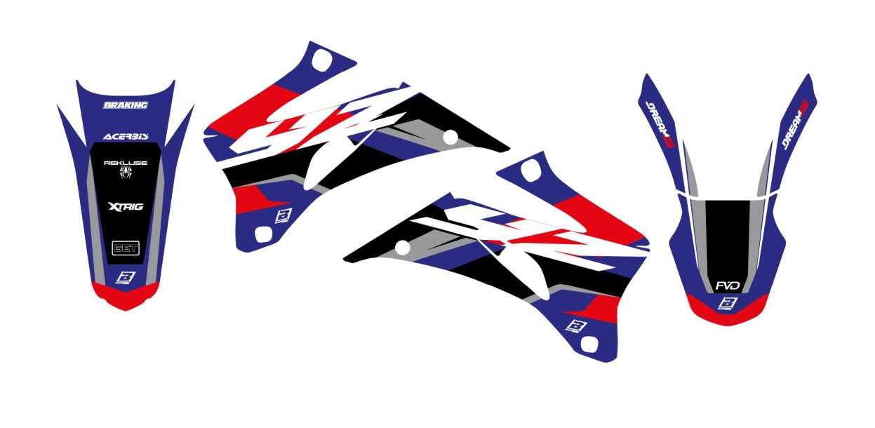 BLACKBIRD Sada nálepiek Dream 5 YAMAHA YZF 250-450 06-09