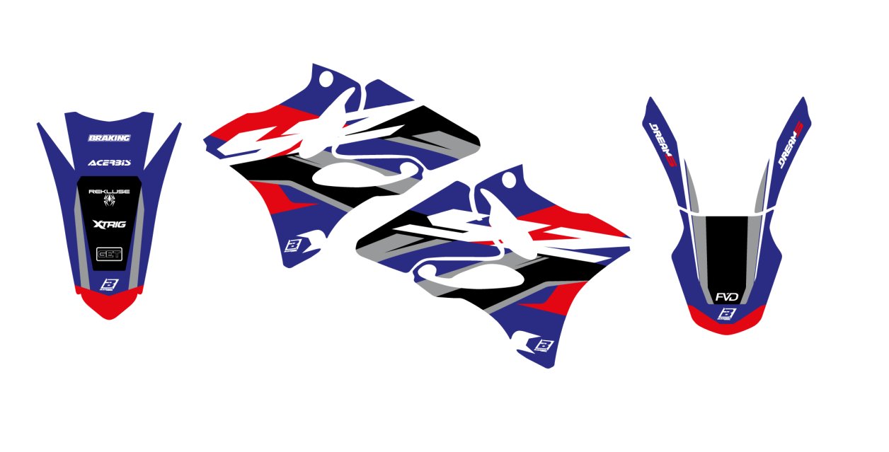 BLACKBIRD Sada nálepiek Dream 5 YAMAHA YZ 125,250 02-14