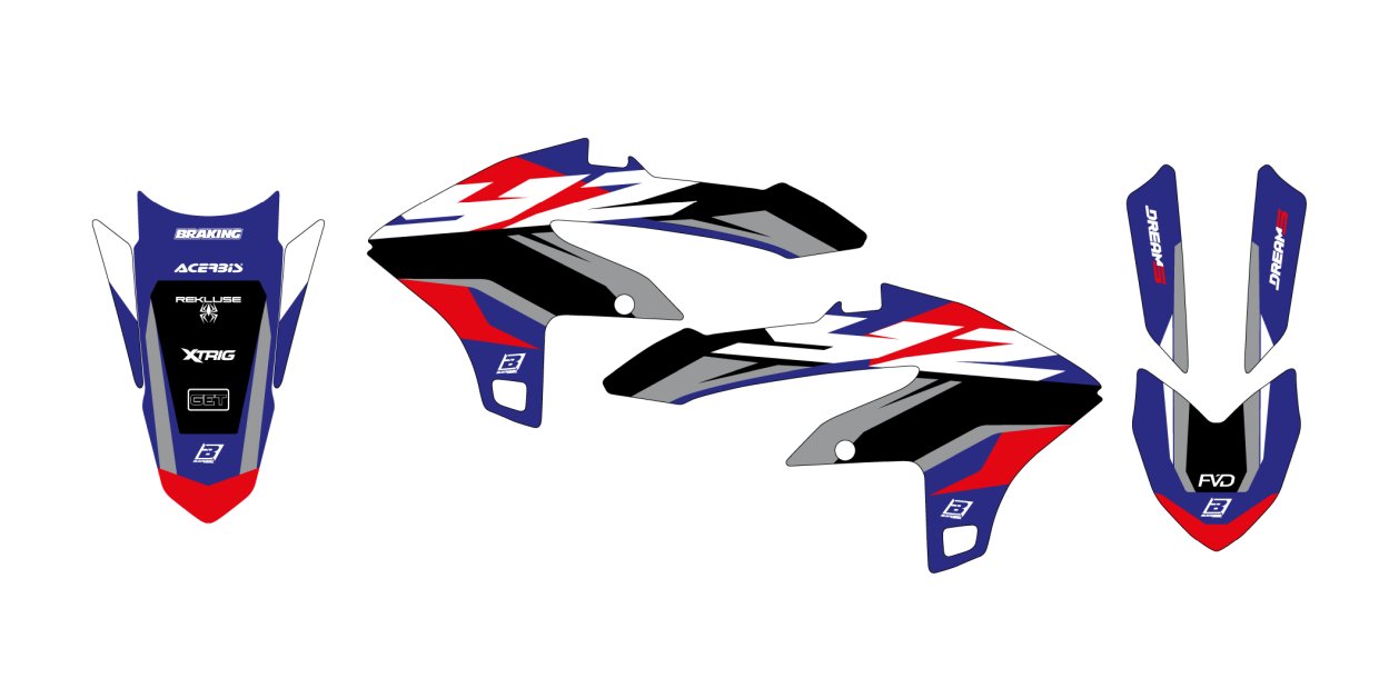 BLACKBIRD Sada nálepiek Dream 5 Yamaha YZF 450 2023-2026 / 250 2024-2026