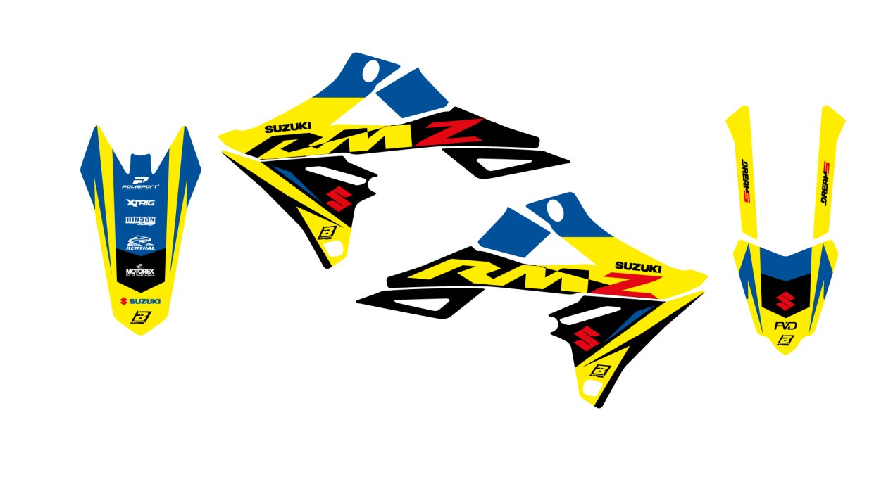 BLACKBIRD Sada nálepiek Dream 5 Suzuki RMZ 250 2019-2026 / 450 2018-2026