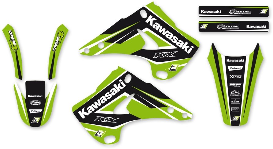 BLACKBIRD Sada nálepiek Dream 4 KAWASAKI KX 125,250 03-08