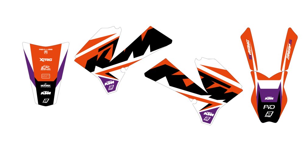BLACKBIRD Sada nálepiek Dream 5 KTM SX 85 2006-2012