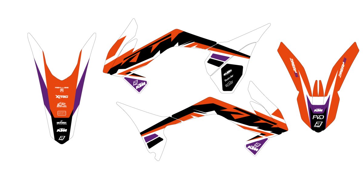 BLACKBIRD Sada nálepiek Dream 5 KTM SX 85 2013-2017