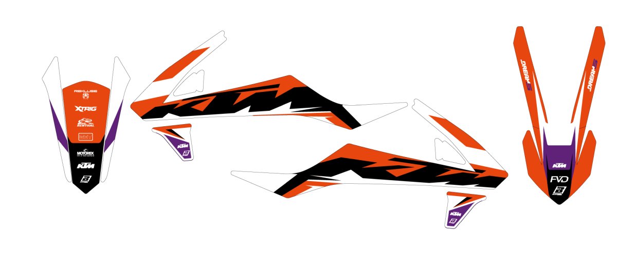 BLACKBIRD Sada nálepiek Dream 5 KTM SX 85 2018-2024