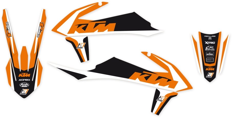 BLACKBIRD Sada nálepiek Dream 4 KTM SX-SXF 2019-2022 / EXC 2020-2023