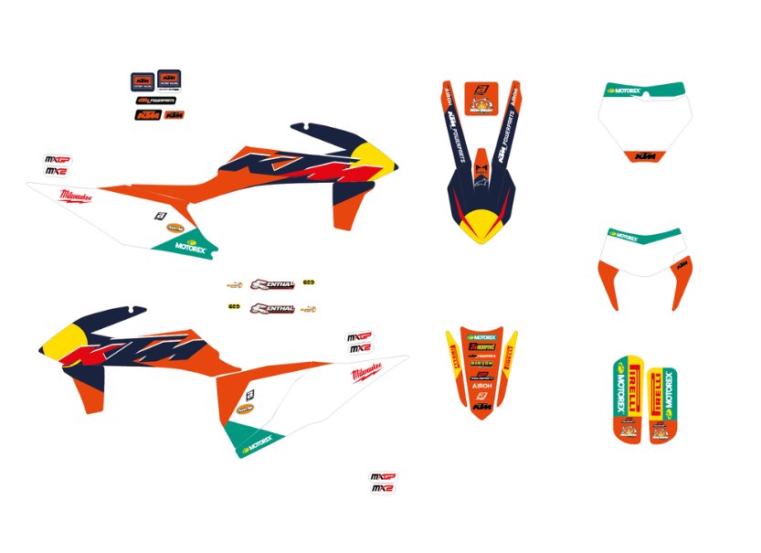 BLACKBIRD Sada nálepiek Replica Team KTM Factory MxGP 26 SX-SXF 2019-2022 / EXC 2020-2023