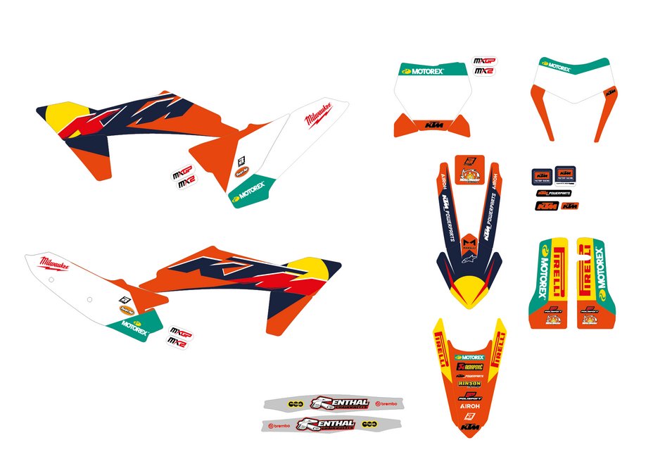 BLACKBIRD Sada nálepiek Replica Team KTM Factory MxGP 26 SX-SXF 2023-2024 / EXC 2024-2025