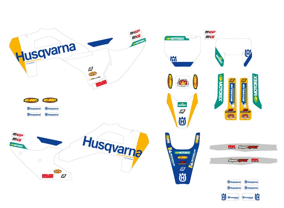 BLACKBIRD Sada nálepiek Replica Team Husqvarna Factory MxGP 26 FC/TC 2025-2026 / TE/FE 2026-2027