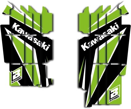 BLACKBIRD Nálepky na mriežky chladiča Dream 4 KAWASAKI KXF 250 17-20