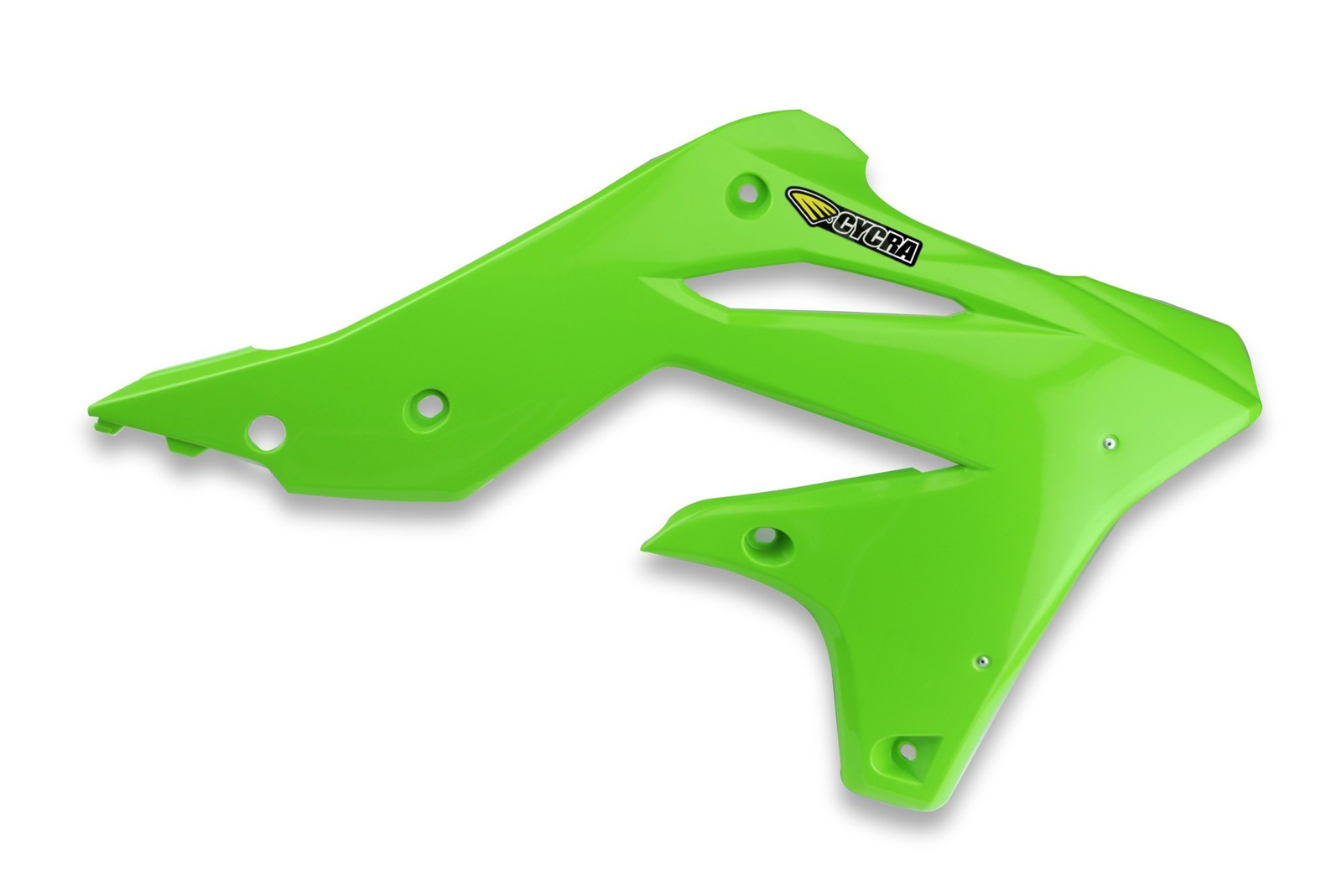 Spojlery chladiča POWERFLOW Cycra – zelená, Kawasaki 2013 KXF 250