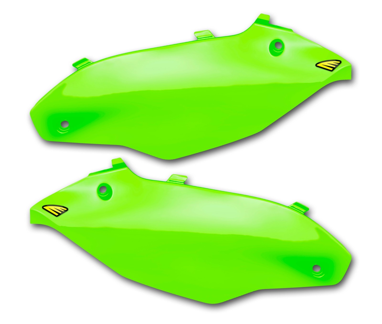 Bočné číslové tabuľky Cycra – zelená, Kawasaki 2013 KXF 250/450