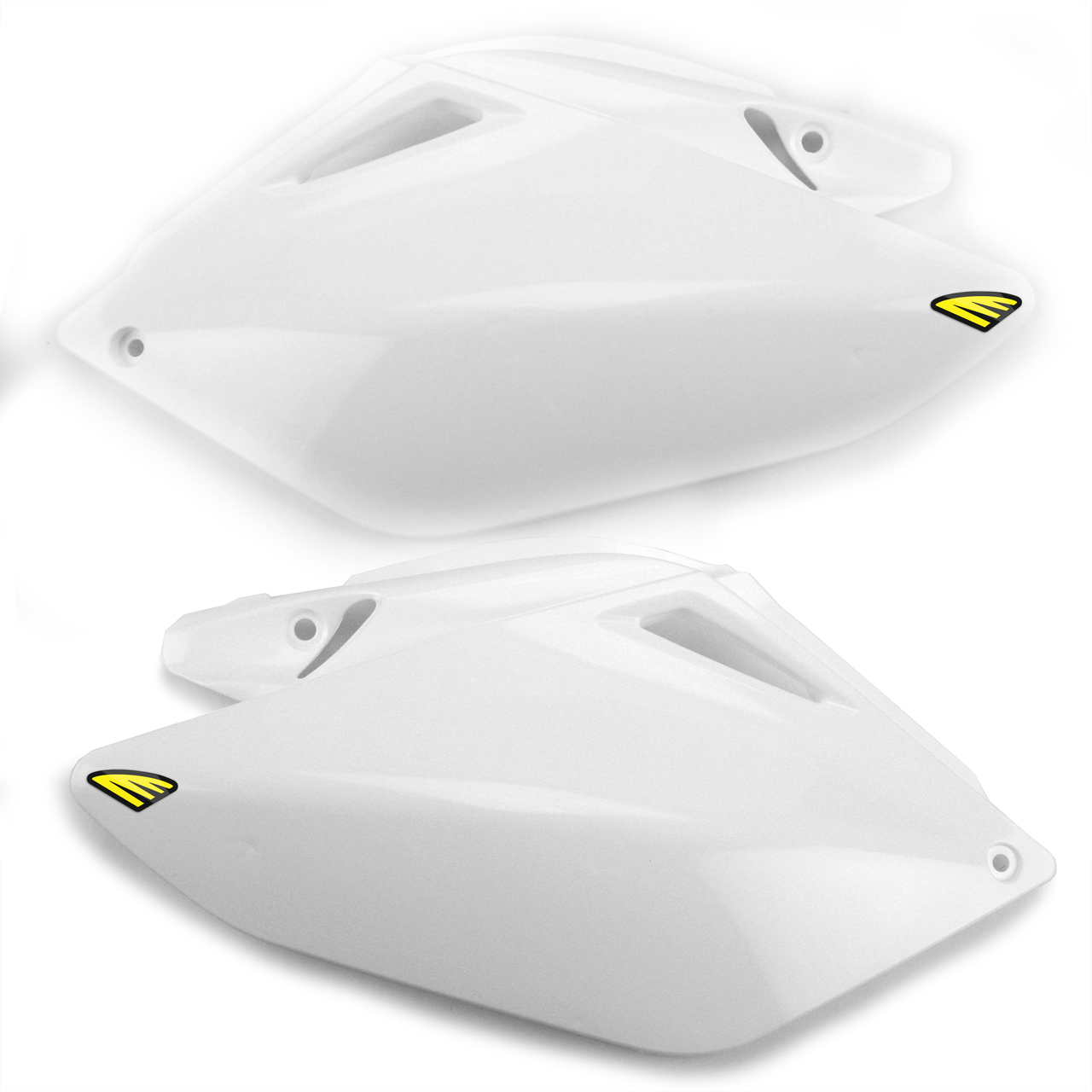 Bočné číslové tabuľky Cycra – biela, Honda 2006–2009 CRF 250