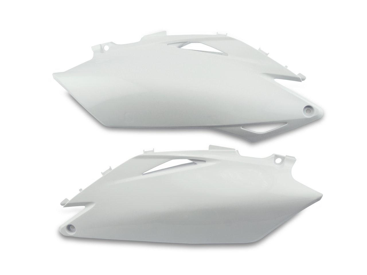 Bočné číslové tabuľky Cycra – biela, Honda 2009–2012 CRF450/2010–2013 CRF250
