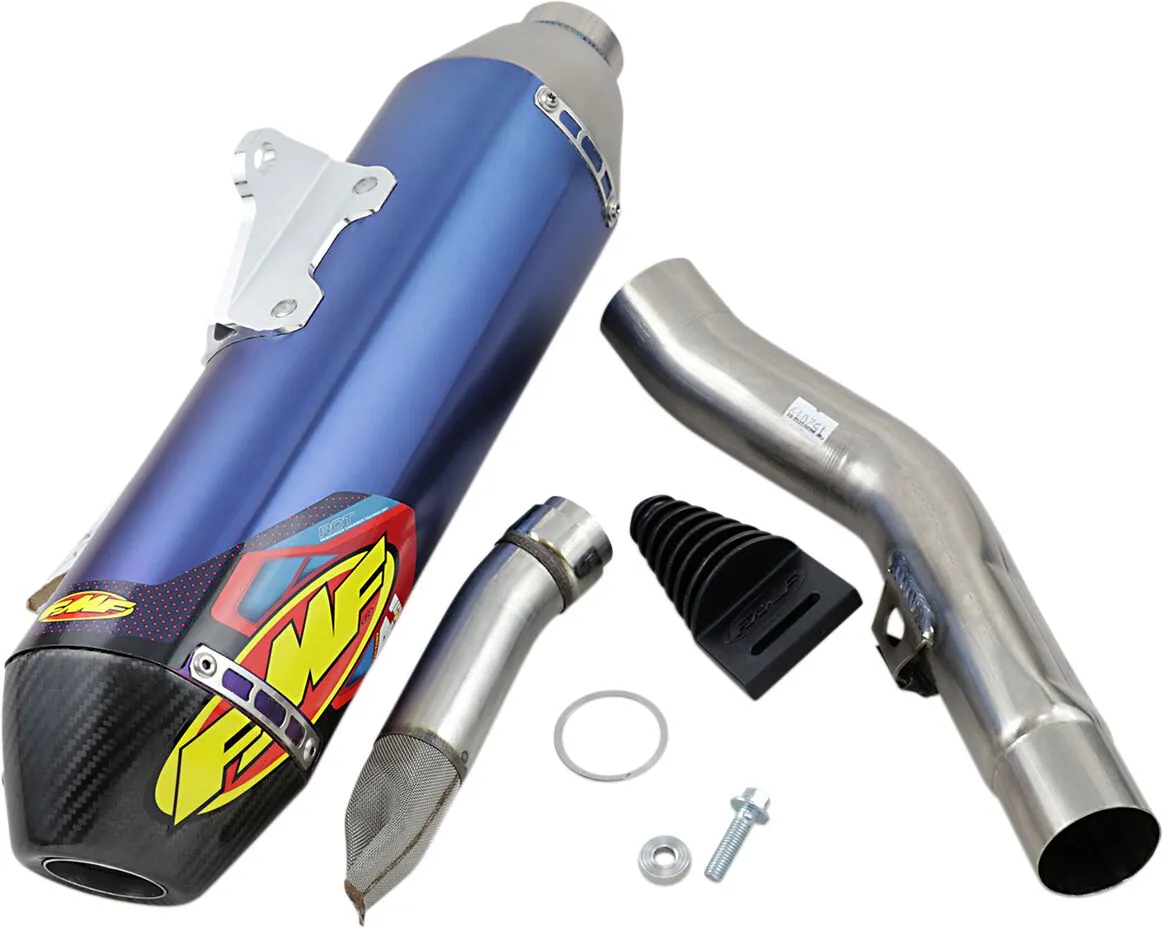 Tlmič výfuku FMF Factory 4.1 RCT — Suzuki RM-Z 250 2019–2026, titánový tlmič, karbón, modrý (4T)