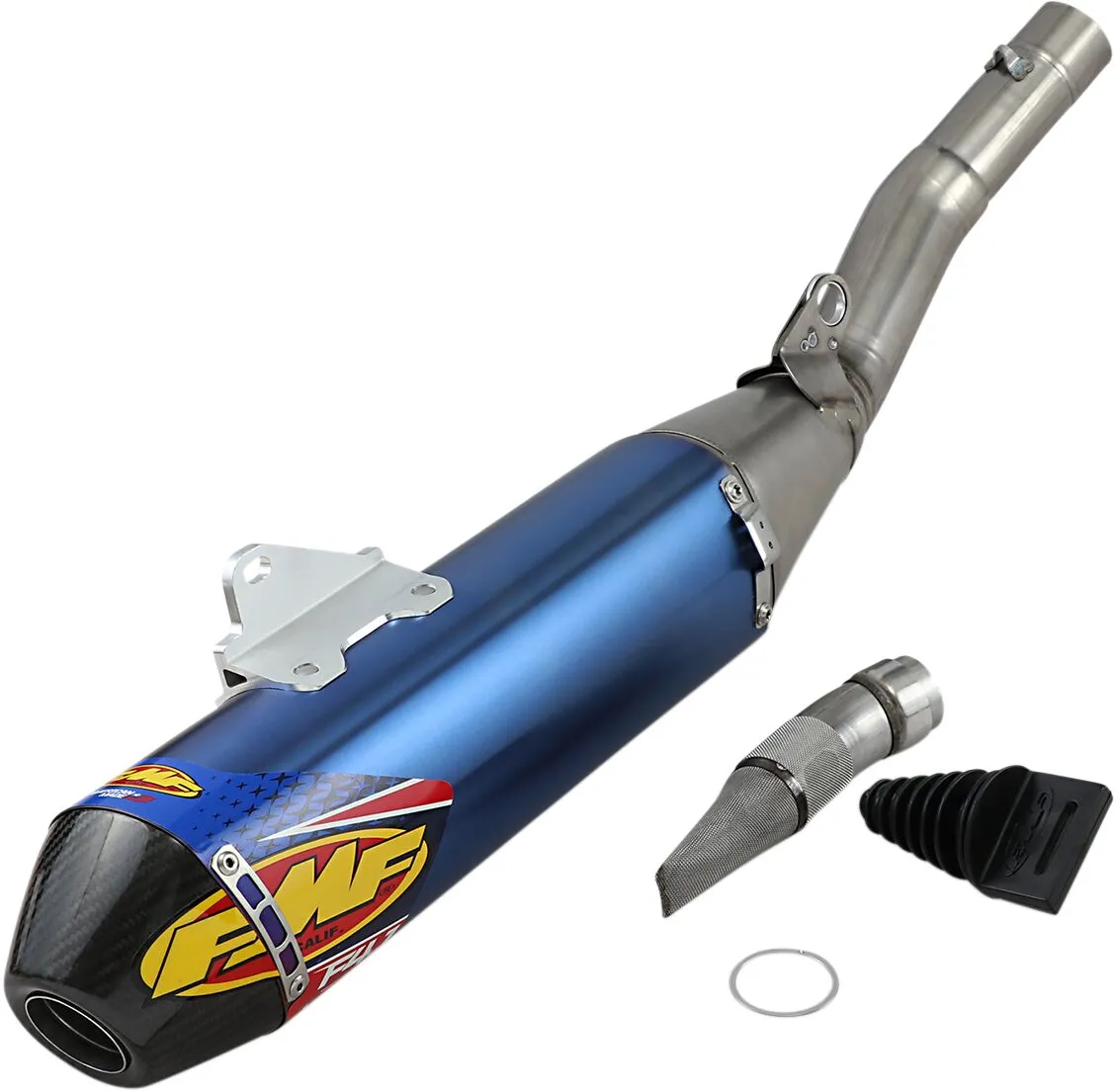 FMF Factory 4.1 RCT kipufogódob — Yamaha YZ 450 F, WR 450 F, YZ 450 FX 2018–2027, titán dob, karbon, kék (4T)