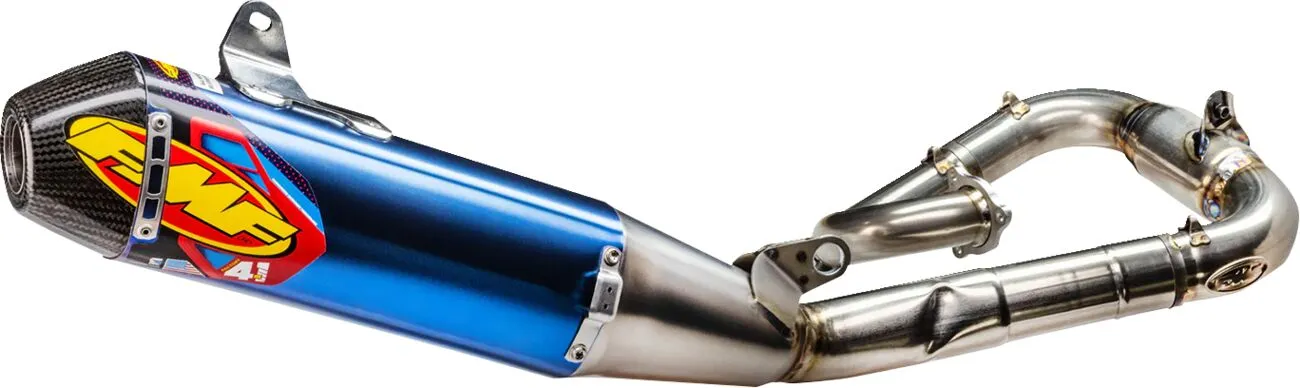 Kompletný výfukový systém FMF Factory 4.1 RCT — Yamaha YZ 450 F, WR 450 F, YZ 450 FX 2023–2025, titánové potrubie, karbón, modrý (4T)