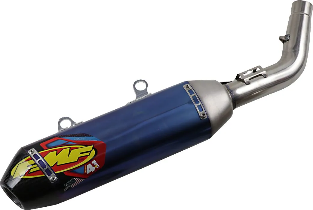 Kompletný výfukový systém FMF Factory 4.1 RCT — Husqvarna FC 250 2019–2022 a ďalšie, titánový tlmič, titánové potrubie, karbón, modrý (4T)