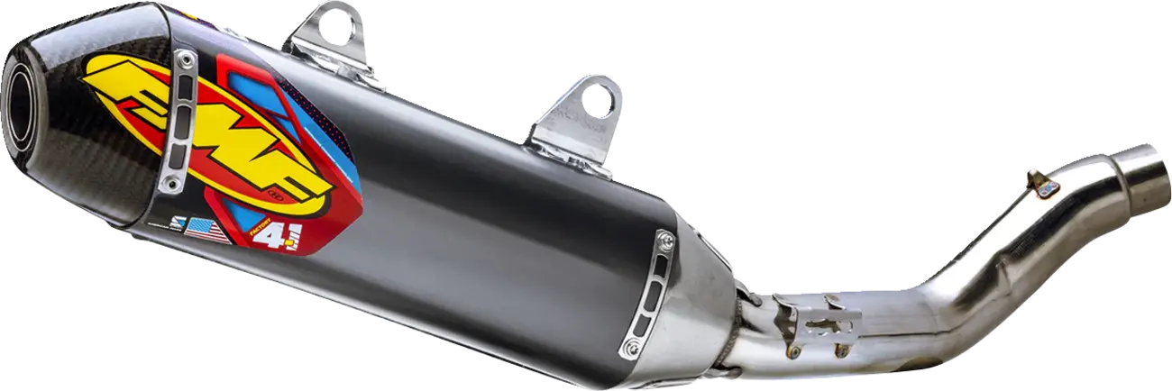 Tlmič výfuku FMF Factory 4.1 RCT — Triumph TF 250-X, TF 250-C, TF 250-E 2024–2026, s lapačom iskier, karbón, sivý (4T)