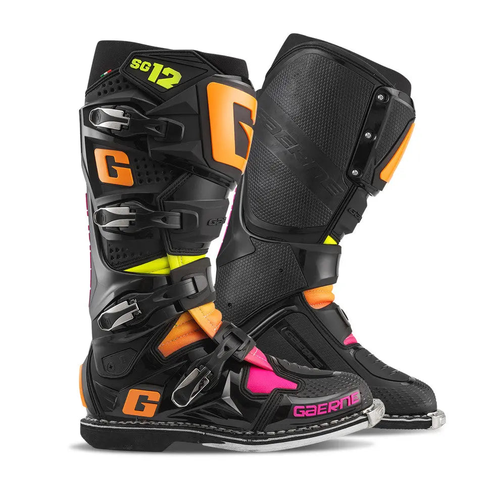 GAERNE SG12 csizma Black / Orange / Pink