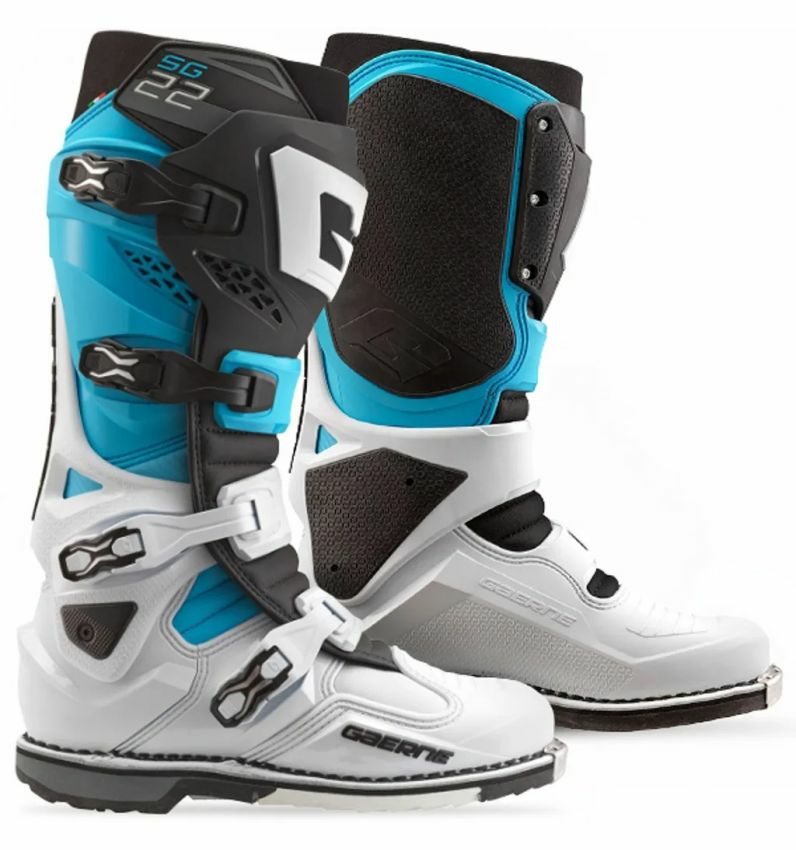 Csizma GAERNE SG22 White / Black / Light blue