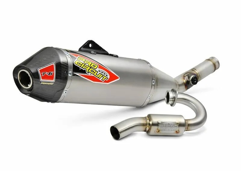 Kompletný výfukový systém Pro Circuit T-6 Euro — Kawasaki KX 250 F 2017–2019, tlmič titán, potrubie nerez, bez lapača iskier