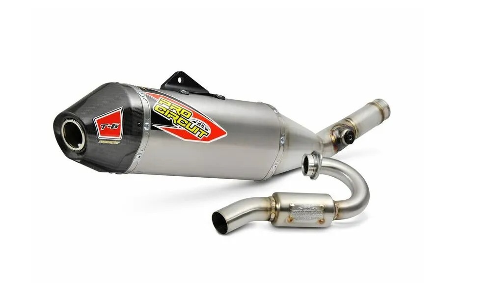 Kompletný výfukový systém Pro Circuit T-6 Euro — Yamaha YZ 450 F 2023–2025, YZ 450 FX 2023, tlmič titán, potrubie nerez, s lapačom iskier