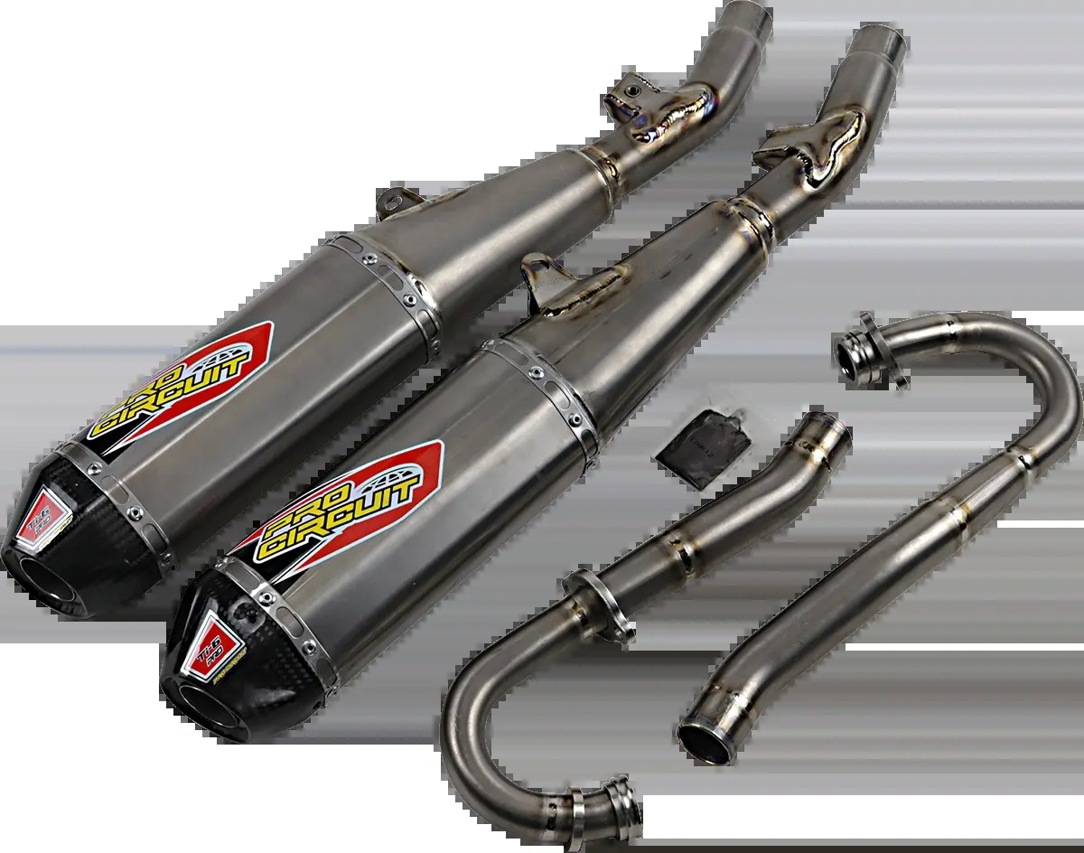 Kompletný výfukový systém Pro Circuit Ti-6 Pro — Honda CRF 250 R, CRF 250 RX 2020–2021, tlmič titán, potrubie titán, bez lapača iskier, dva tlmiče