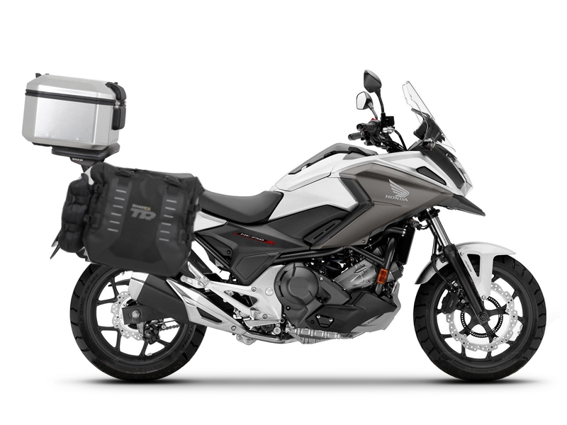Kompletná sada bočných adventure vakov SHAD TERRA TR40 a hliníkového 55 L vrchného kufru ,vrátane mo SHAD HONDA NC750X