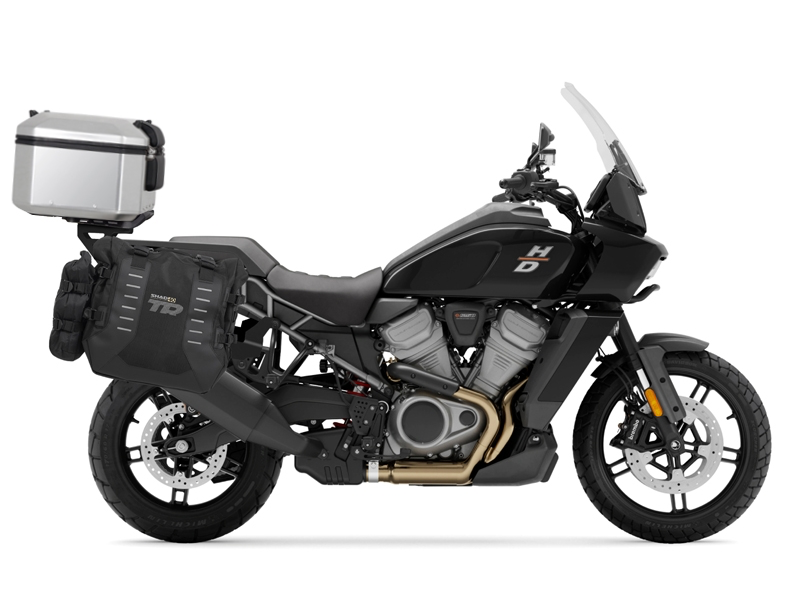 Kompletná sada bočných adventure vakov SHAD TERRA TR40 a hliníkového 55 L vrchného kufru ,vrátane mo SHAD HARLEY 1250 PAN AMERICA