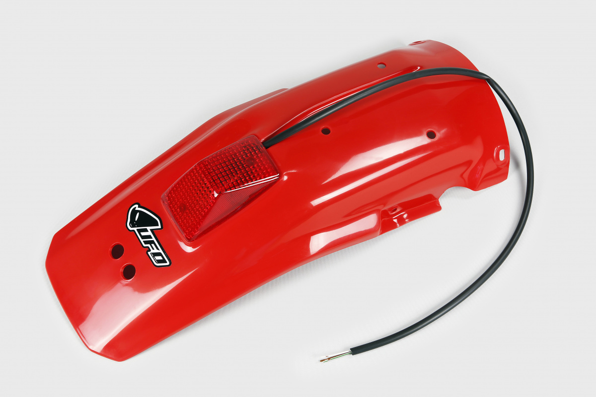 UFO Blatník zadný Enduro so svetlom Honda XR 600 88-02 červená