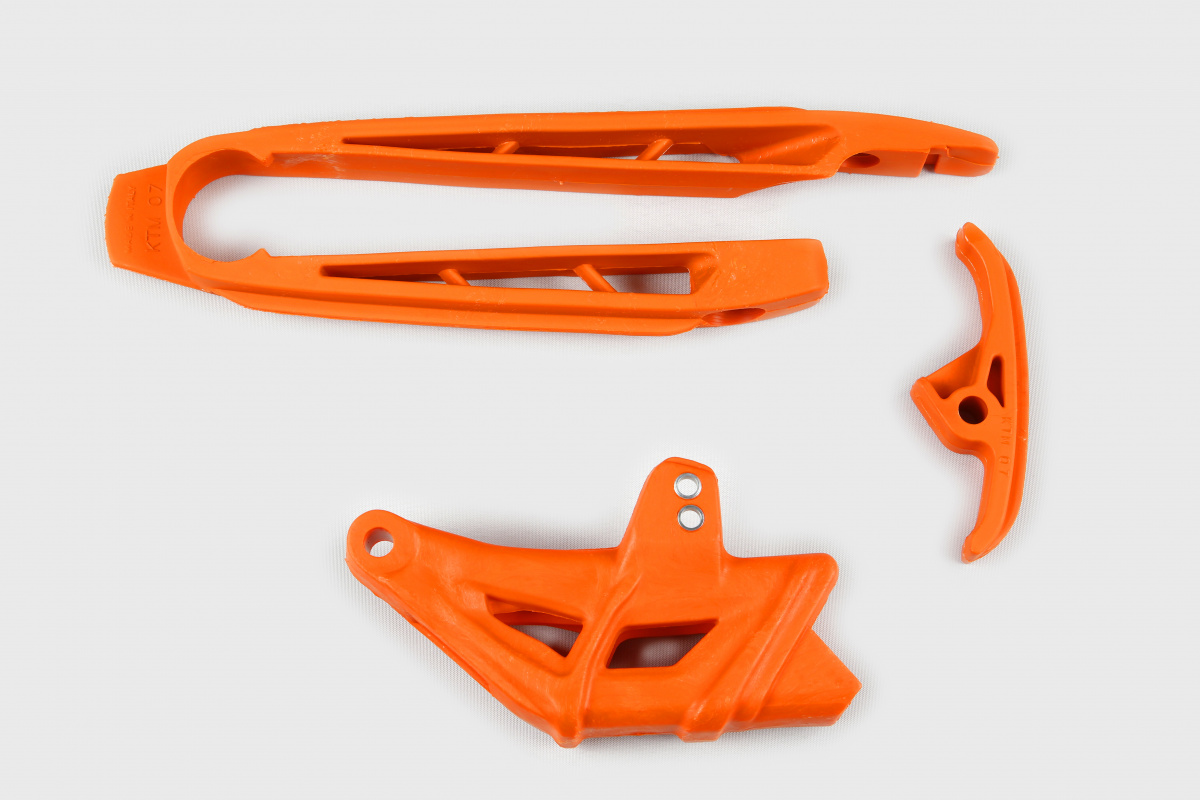 UFO Sada vodítok reťaze KTM SX / SX-F 2007-2010 EXC / EXC-F 2008-2010 oranžová