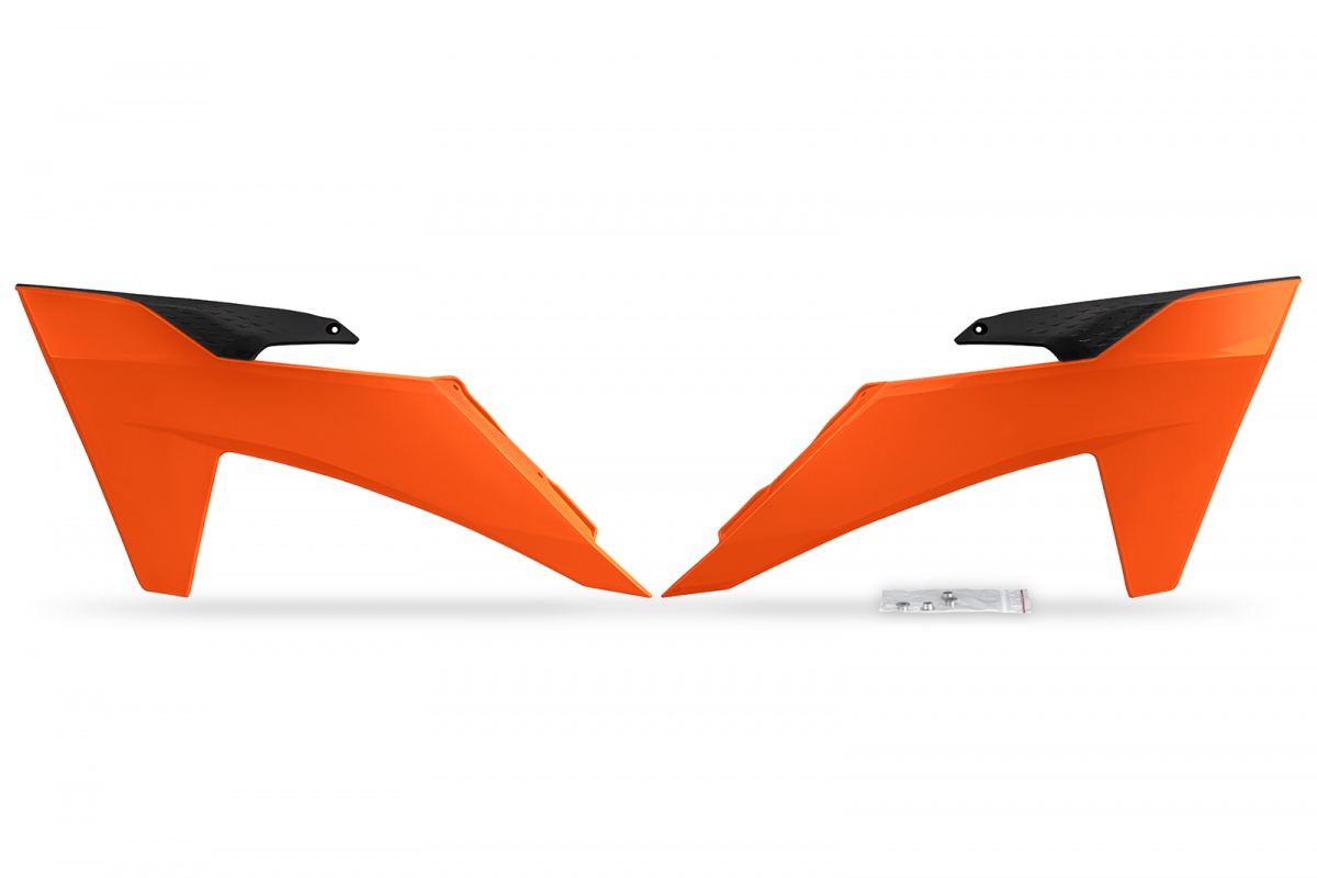 UFO Kryty chladiča KTM SX 125,250,300 SX-F 250,350,450 23-24/EXC/-F 125,250,300,350,450 24- oranžová