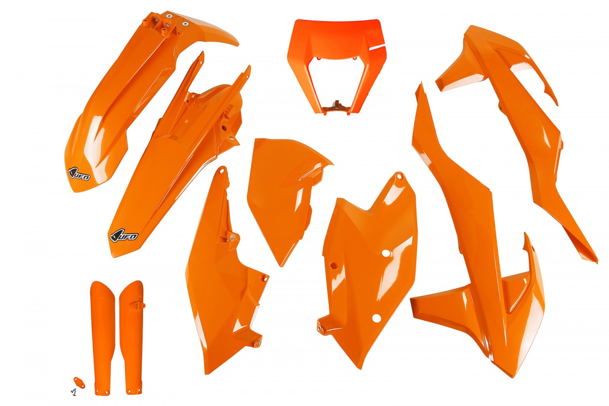 UFO Kompletná sada plastov KTM EXC/EXC-F s prednou maskou 17-19 oranžová