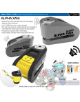 Obrázok pre Zámek kotoučové brzdy Alpha Alarm XA14, OXFORD - Anglie (integrovaný alarm, žlutý/černý, průměr čepu 14 mm)