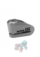 Obrázok pre Zámek kotoučové brzdy Alpha Alarm XA14, OXFORD - Anglie (integrovaný alarm, broušený kov, průměr čepu 14 mm)