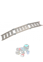 Obrázok pre nájezdová rampa skládací hliníková třídílná, QTECH (1 ks, stříbrná)