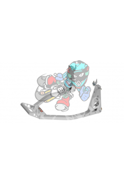 Obrázok pre Stojan na motocykl zadní hliníkový, QTECH (stříbrný)
