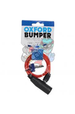 Obrázok pre Zámek na motocykl Bumper Cable Lock, OXFORD - Anglie (červený, délka 0,6 m)