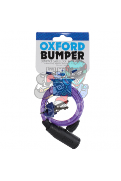 Obrázok pre Zámek na motocykl Bumper Cable Lock, OXFORD - Anglie (fialový, délka 0,6 m)